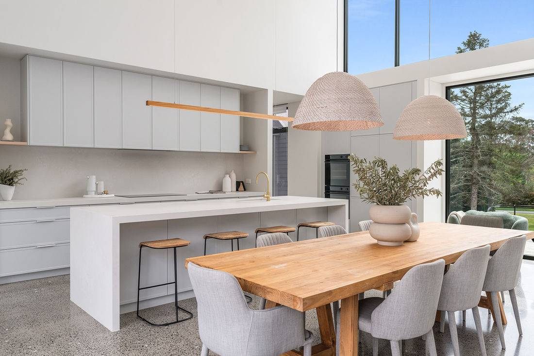 luxurious livability featuring heated polished concrete floors, recycled brickwork, Silvertop Ash external cladding 