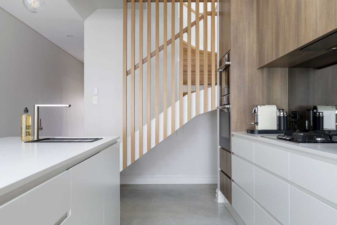 Live Projects, Victorian Terrace Renovation, Blackbutt Staircase, Floating Stairs, Timber Stair Screen